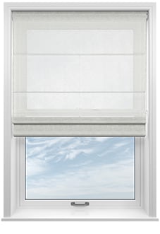 Kalahari Voile, Ghost White - Motorised Roman Blind